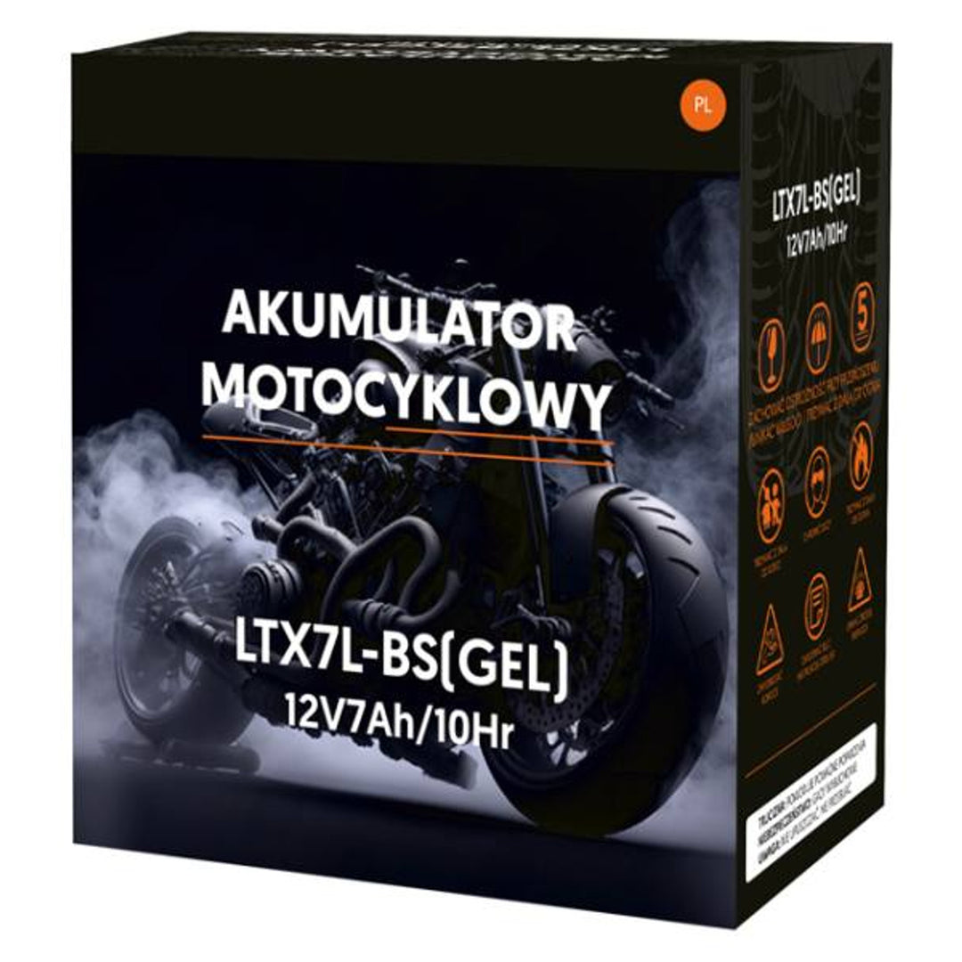 Gel-Batterie Lamex, Motorrad, 12V, 7Ah, LTX7L-BS rot