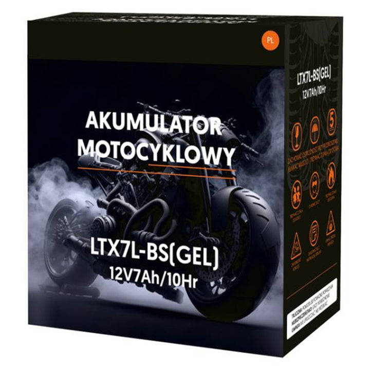 Gel-Batterie Lamex, Motorrad, 12V, 7Ah, LTX7L-BS rot