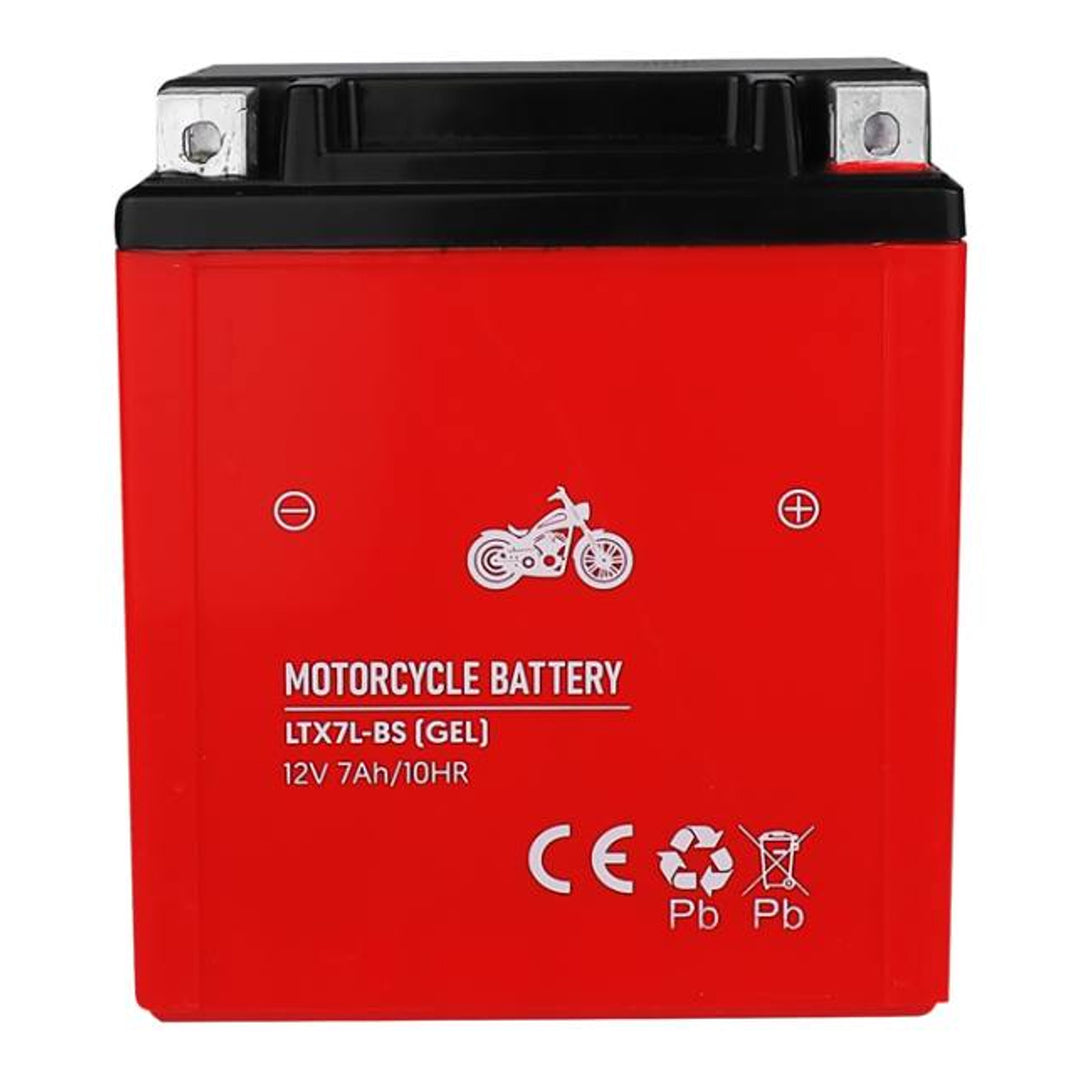 Gel-Batterie Lamex, Motorrad, 12V, 7Ah, LTX7L-BS rot