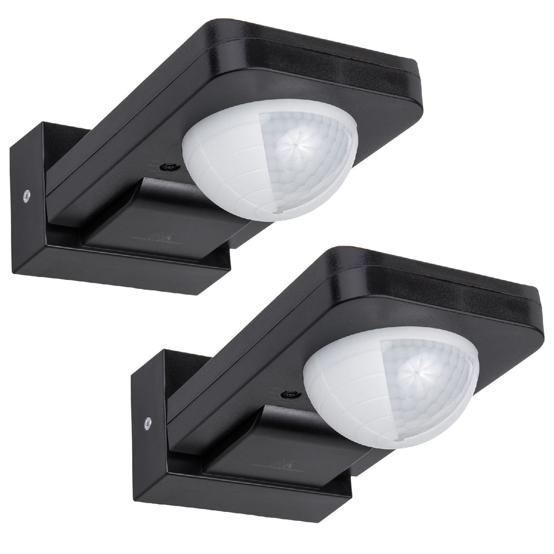 Maclean PIR Bewegungsmelder, Infrarot, IP65, max 2000W, schwarz, MCE243 B, 2 Stück