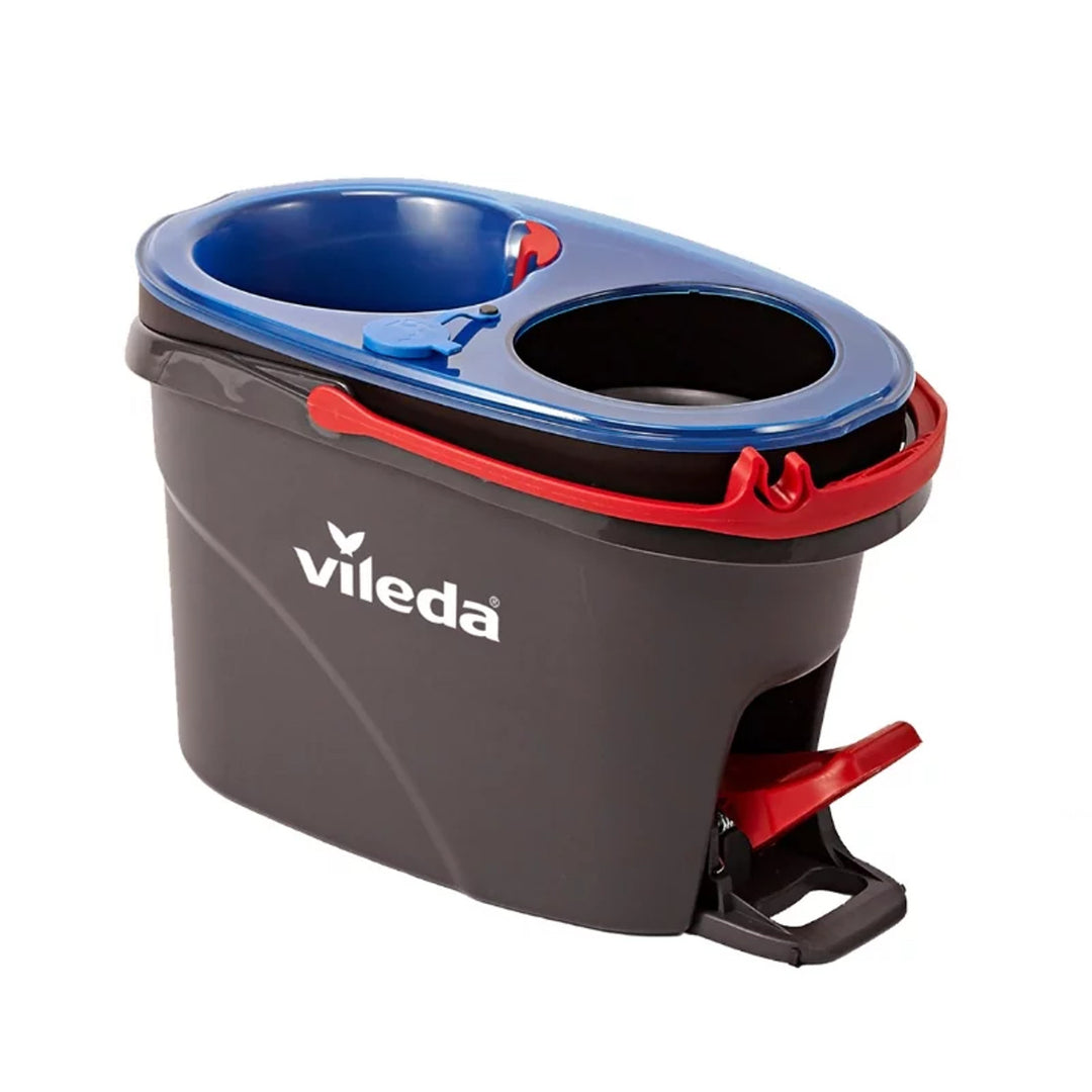 Vileda Rotationsmopp, zwei Kammern, Zentrifugationssystem, klappbare Stange, einfache Reinigung von Ecken, Turbo H2prO