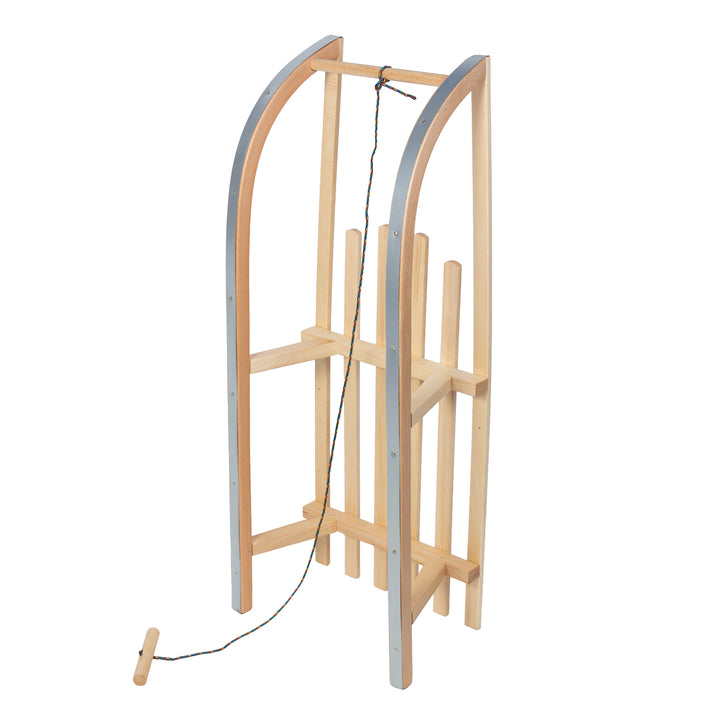 GreenBlue Holzschlitten, klassisch, mit Schnur, bis zu 100 kg, GB153