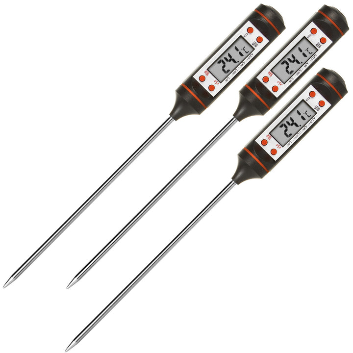 Lebensmittelthermometer/Fühler, Grün-Blau, Fühlerlänge 15 cm, Temperaturbereich -50°C bis +300°C, Genauigkeit 0,1°C, GB178, 3 Stück.