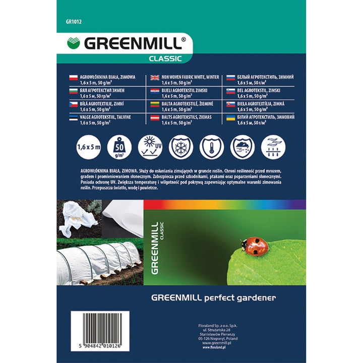 Greenmill Agro-Textil, Winter, 50g, 1,6x5m, weiß, GR1012
