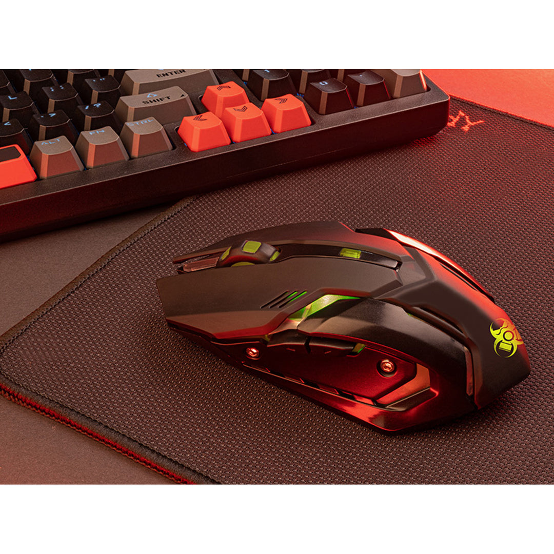 Tracer Gaming-Maus, kabellos, 500mAh Akku, 3200 DPI, Gamezone Rocky RF Nano