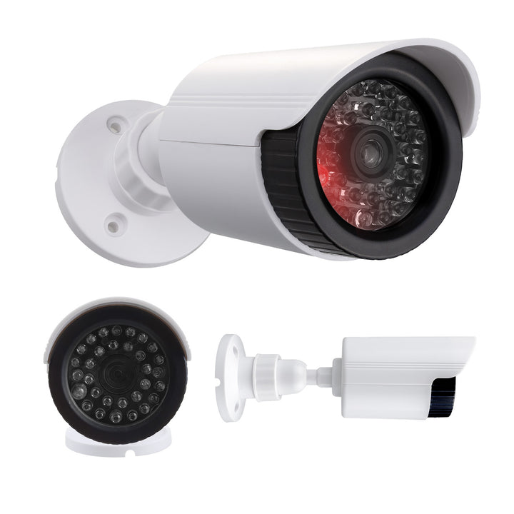 Attrappe einer Röhrenkamera, IR-LEDs, weiß, Stromversorgung 2xAA (nicht im Lieferumfang enthalten), ABS, IR1800 W