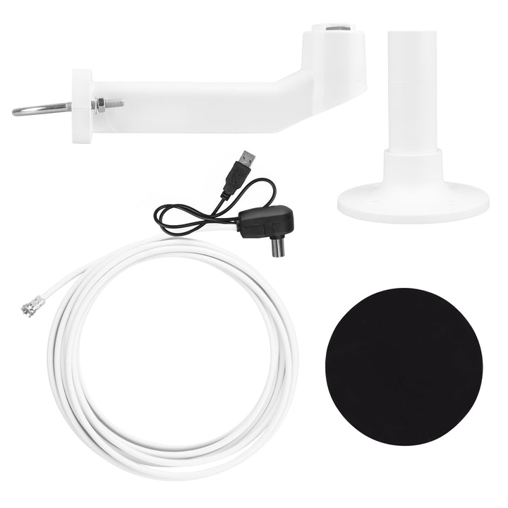 Maclean DVB-T/T2 HEVC Rundstrahlantenne, aktiv, Camper, zentrale Kabelbefestigung, MCTV-104