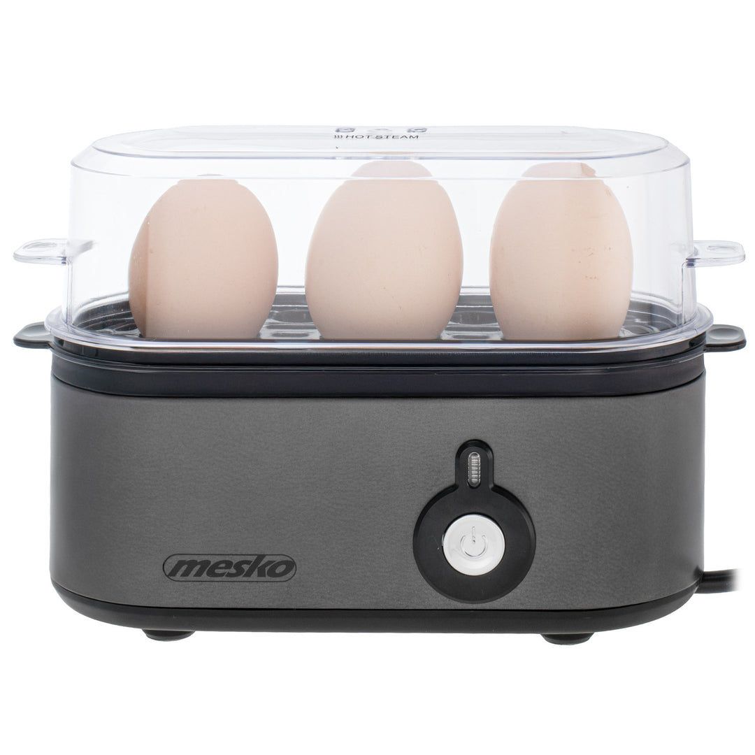 Mesko Eierkocher für 3 Eier, Leistung 210W, wählbare Kochstufe, Kontrollleuchte, MS 4485