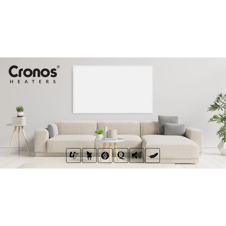Cronos Infrarot-Heizung, 1000W, matte Oberfläche, ultra-dünn, Carbon P1000