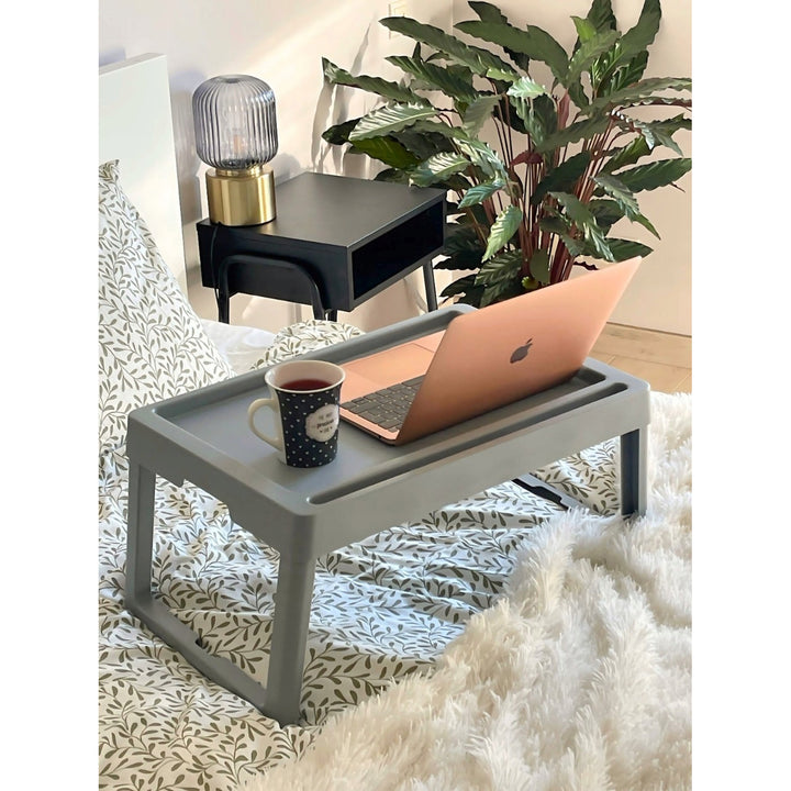 Praktischer Klapptisch, tragbar, für Gartenbett, Frühstückstablett, Farbe Cappuccino, 56120722