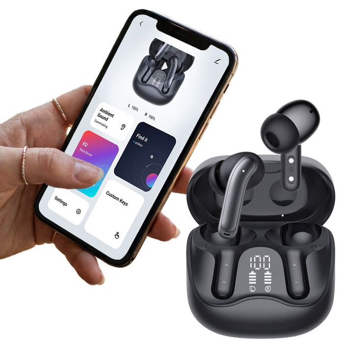 Audiocore Wireless-Kopfhörer, Hybrid-ANC, ENC, 6 Mikrofone, Ladecase, Tuya, AC591 PRO