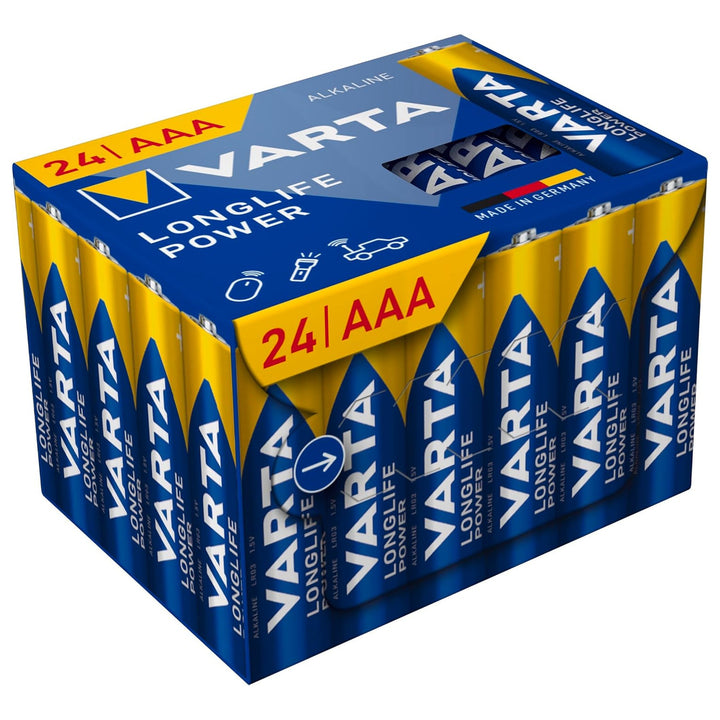 VARTA Longlife Power, 24 Alkali-Batterien AAA, LR03, 1,5V