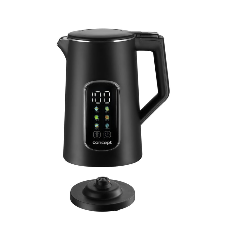 Concept Wasserkocher, 1,7 l, Temperaturregelung, LED-Display, Cool-Touch-Oberfläche, Wasserstandsanzeige, RK3385
