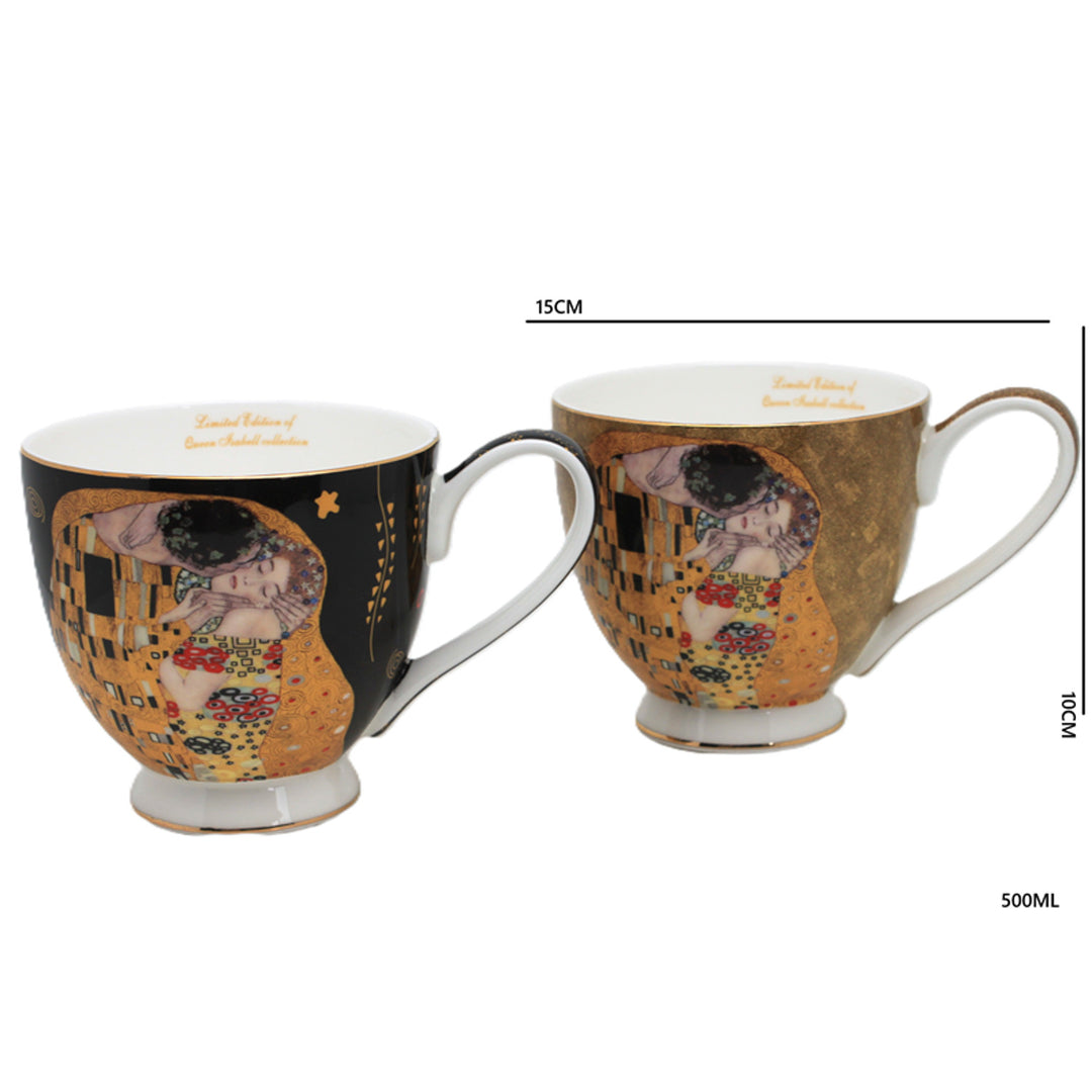 Jumbo Gustav Klimt Kiss Becher 2 Stück, Königin Isabel