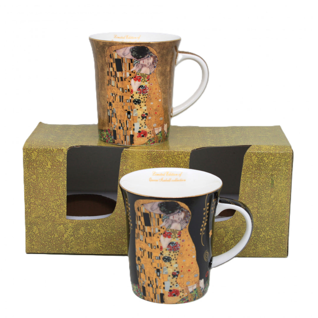 Gustav Klimt Kiss Becher schwarz und braun 400ml, Königin Isabel