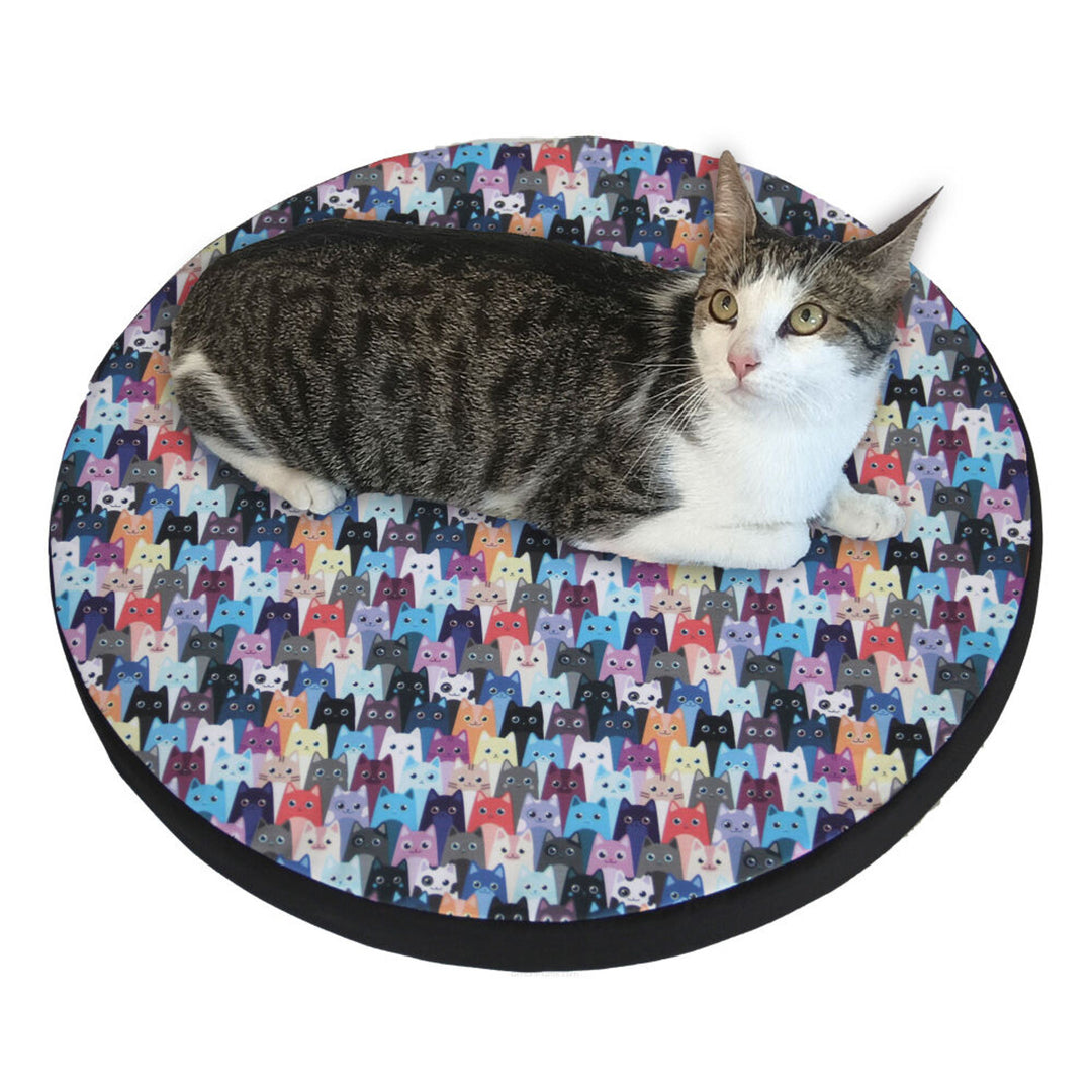 Bertoni Katzenbett / Matratze, aus elastischem Schaumstoff, Durchmesser 55 cm, Miau, Ring-Design