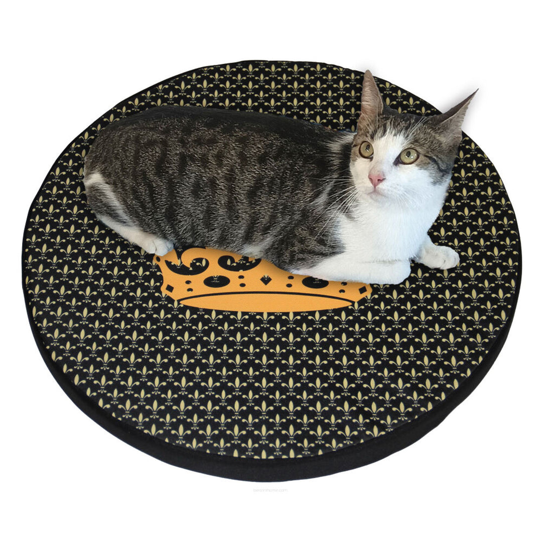 Bertoni Katzenbett / Matratze, aus elastischem Schaumstoff, Durchmesser 55 cm, Crown Design, Ring