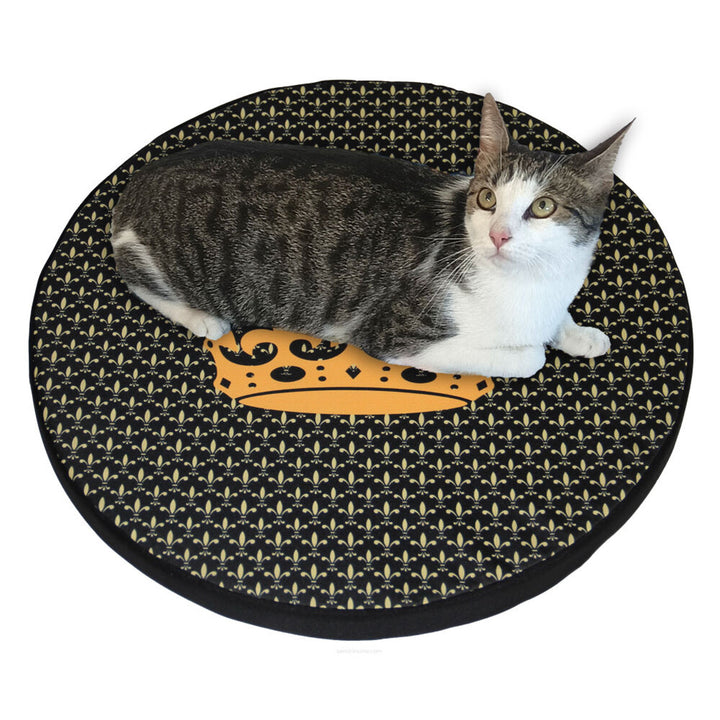 Bertoni Katzenbett / Matratze, aus elastischem Schaumstoff, Durchmesser 55 cm, Crown Design, Ring