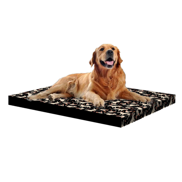 Bertoni XL Hundematratzenbett, Schaumstoff, wasserdichter Bezug, Bullteriers Muster, EE146