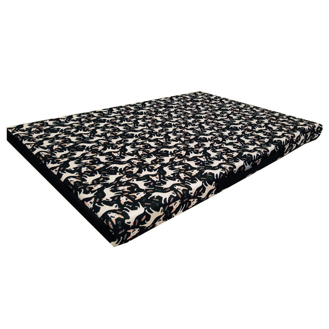 Bertoni XL Hundematratzenbett, Schaumstoff, wasserdichter Bezug, Bullteriers Muster, EE146