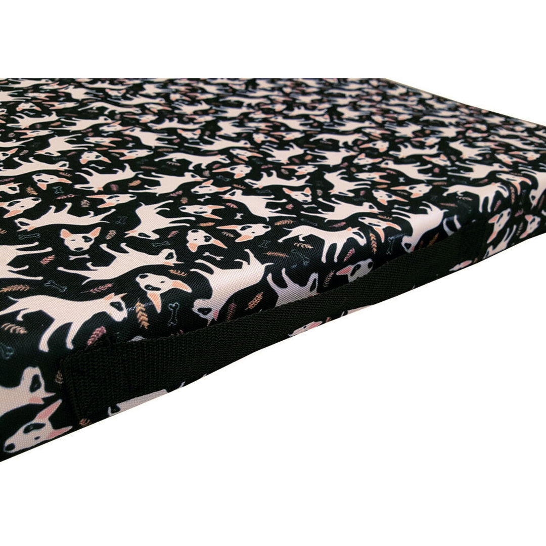 Bertoni XL Hundematratzenbett, Schaumstoff, wasserdichter Bezug, Bullteriers Muster, EE146