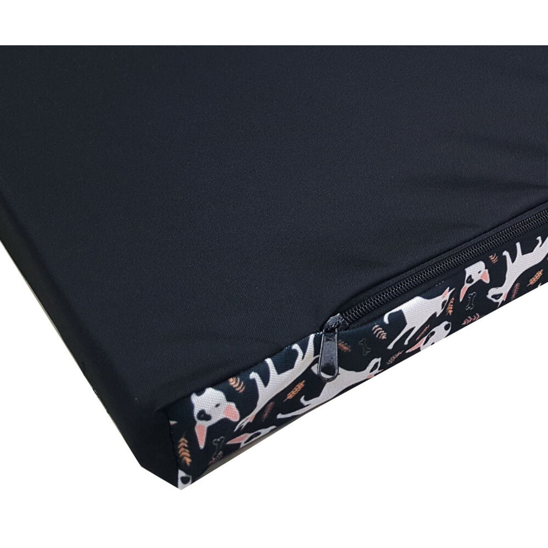 Bertoni XL Hundematratzenbett, Schaumstoff, wasserdichter Bezug, Bullteriers Muster, EE146