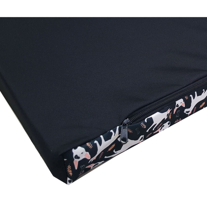Bertoni XL Hundematratzenbett, Schaumstoff, wasserdichter Bezug, Bullteriers Muster, EE146