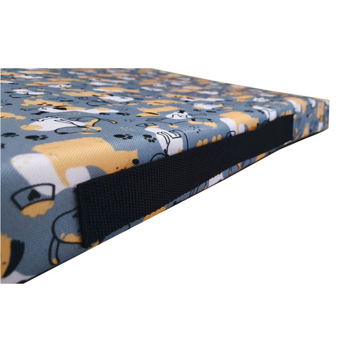 Bertoni XL Hundematratzenbett, Schaumstoff, wasserdichter Bezug, Muster Grey Dogs, EE146