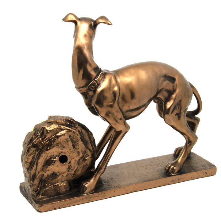 Hundefigur, Karte, Uhr, Bronze Dekorative Skulptur, Königin Isabel