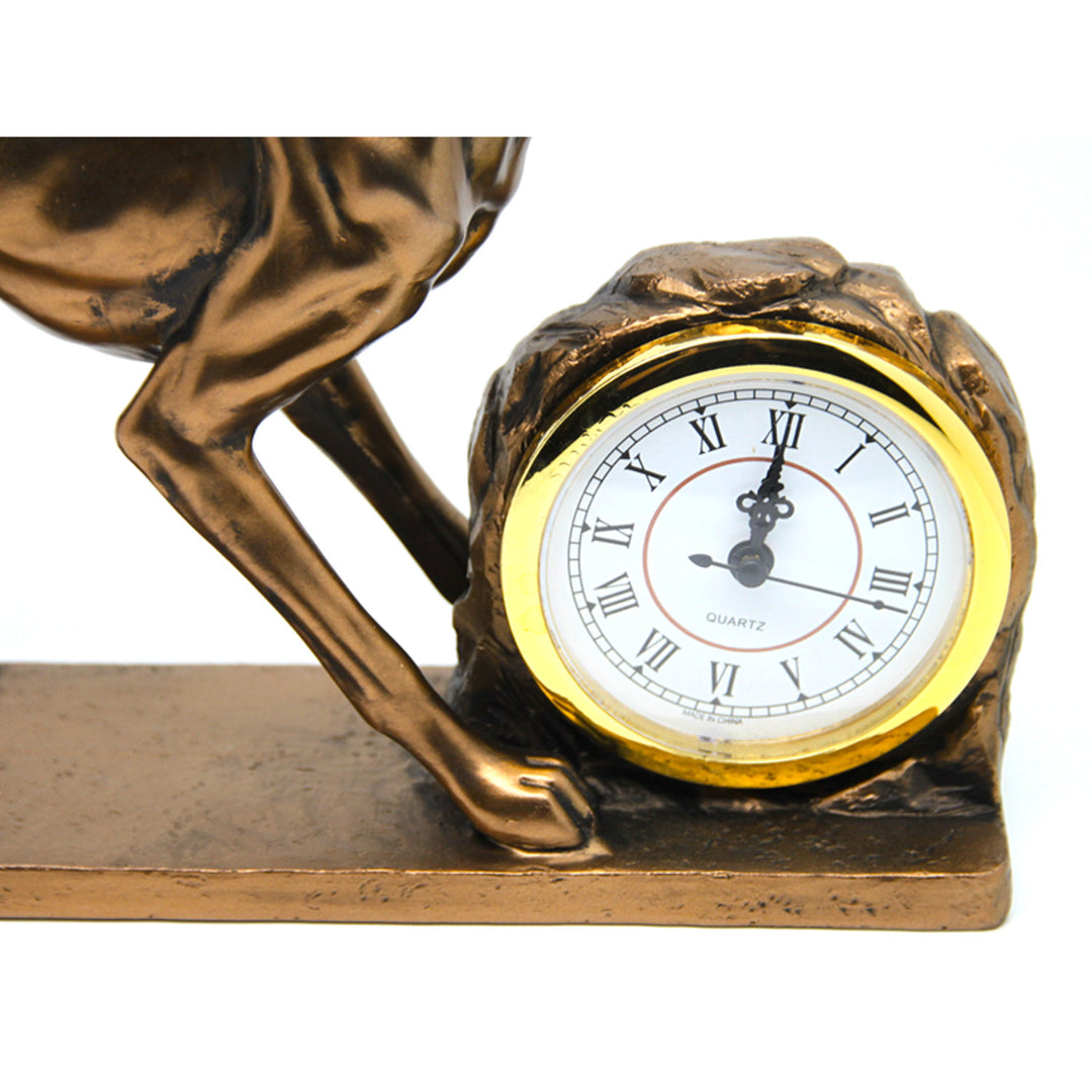 Hundefigur, Karte, Uhr, Bronze Dekorative Skulptur, Königin Isabel