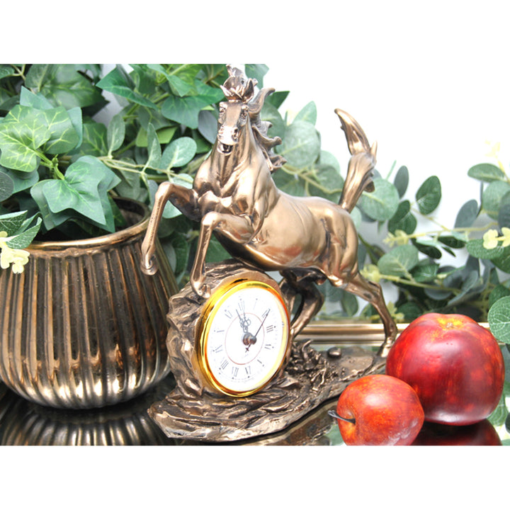 Springendes Pferd Figur, Uhr, Bronze Dekoration, Königin Isabel
