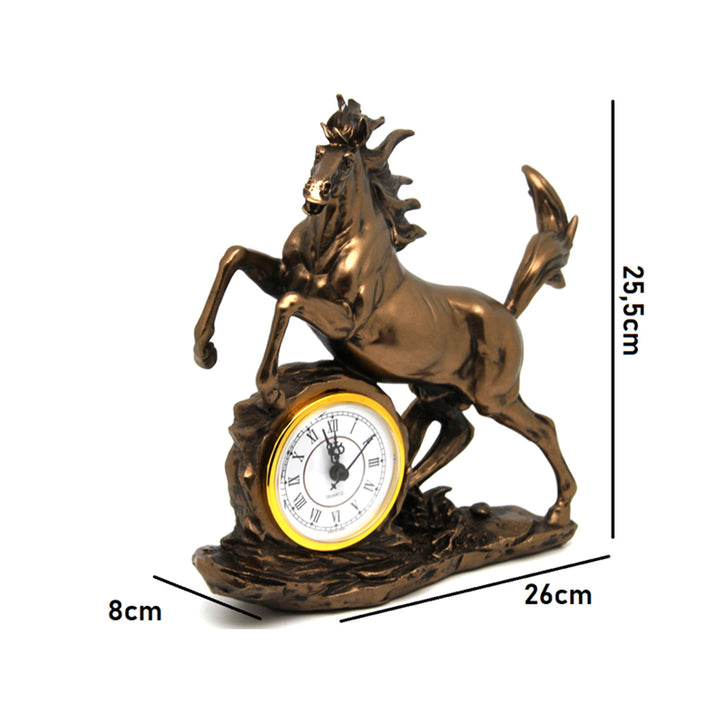 Springendes Pferd Figur, Uhr, Bronze Dekoration, Königin Isabel