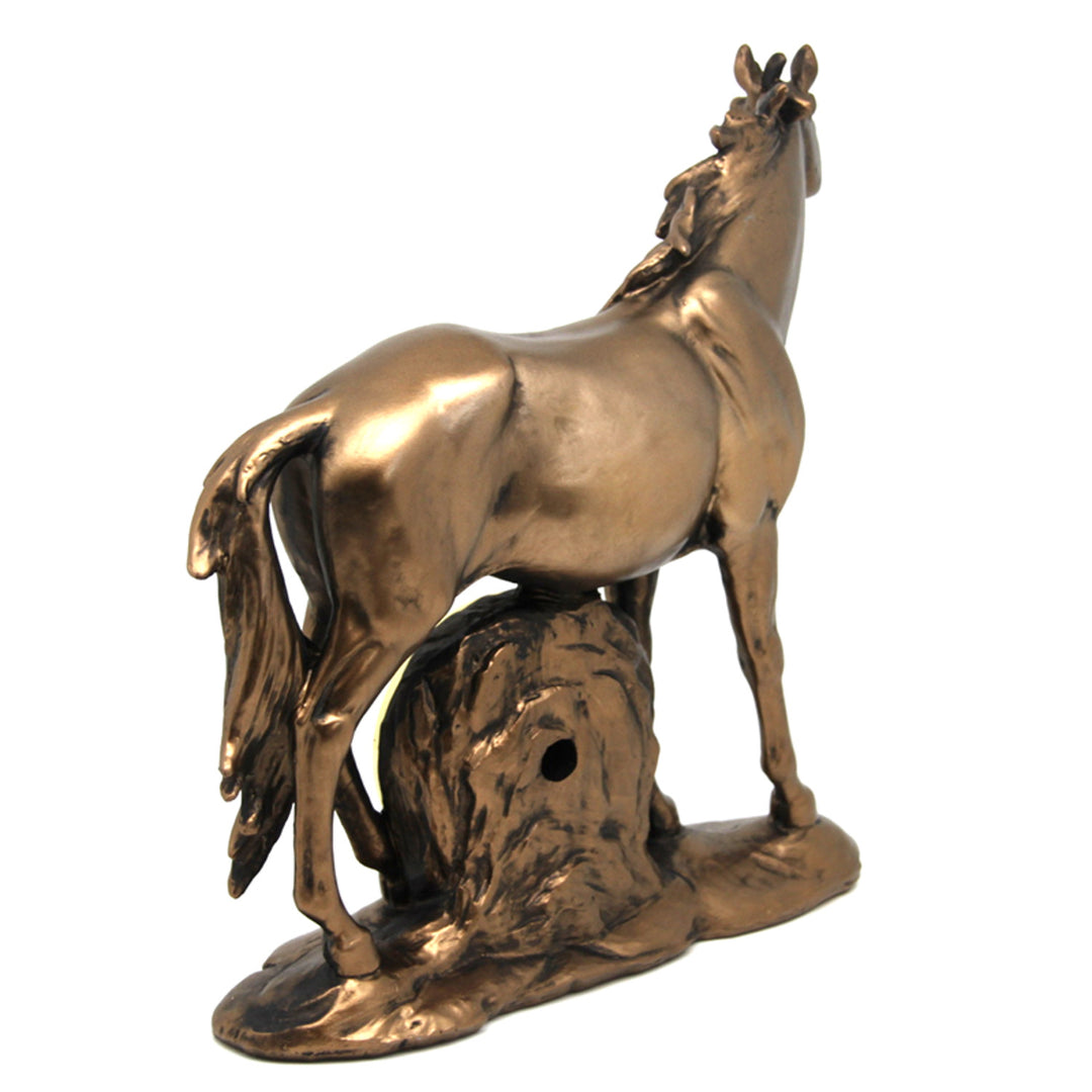 Stehende Pferdefigur, Uhr, dekorative Bronzeskulptur, Königin Isabel