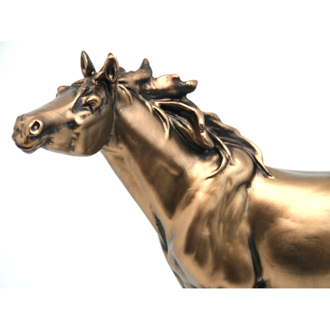 Stehende Pferdefigur, Uhr, dekorative Bronzeskulptur, Königin Isabel