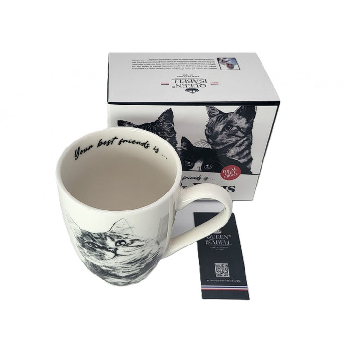 Königin Isabel Porzellanbecher, sibirische Katze, 350ml, Q1-05201