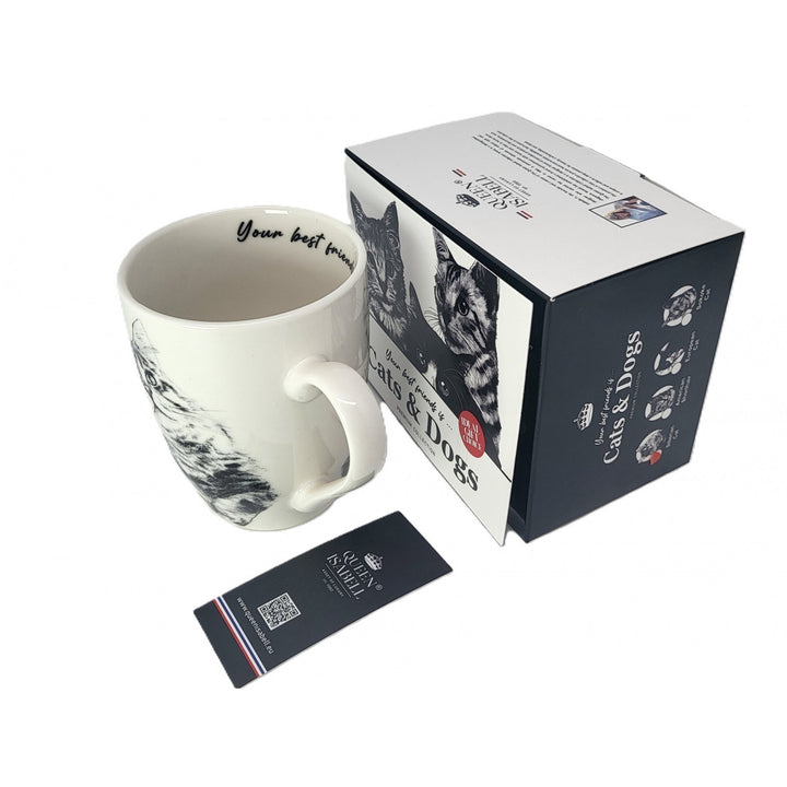 Königin Isabel Porzellanbecher, sibirische Katze, 350ml, Q1-05201