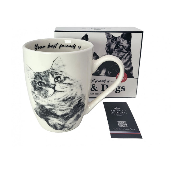 Königin Isabel Porzellanbecher, sibirische Katze, 350ml, Q1-05201