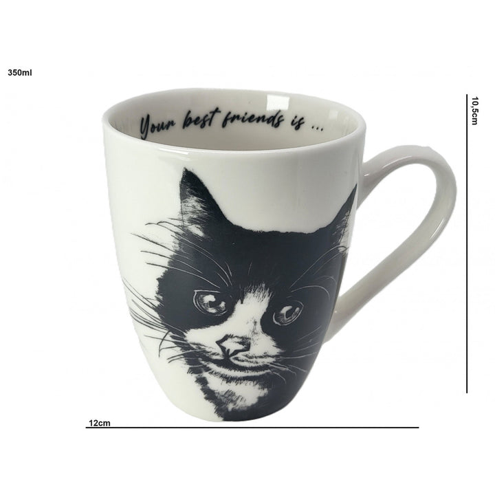 Königin Isabel Porzellanbecher, Europäische Katze, 350ml, Q1-05218