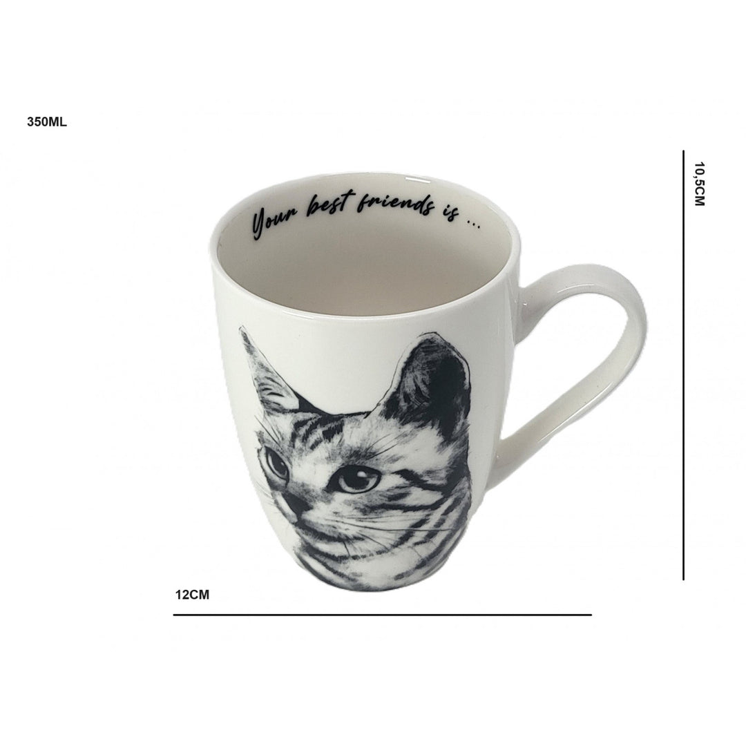 Königin Isabel Porzellanbecher, Sokake Katze, 350ml, Q1-05218