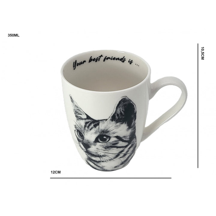 Königin Isabel Porzellanbecher, Sokake Katze, 350ml, Q1-05218