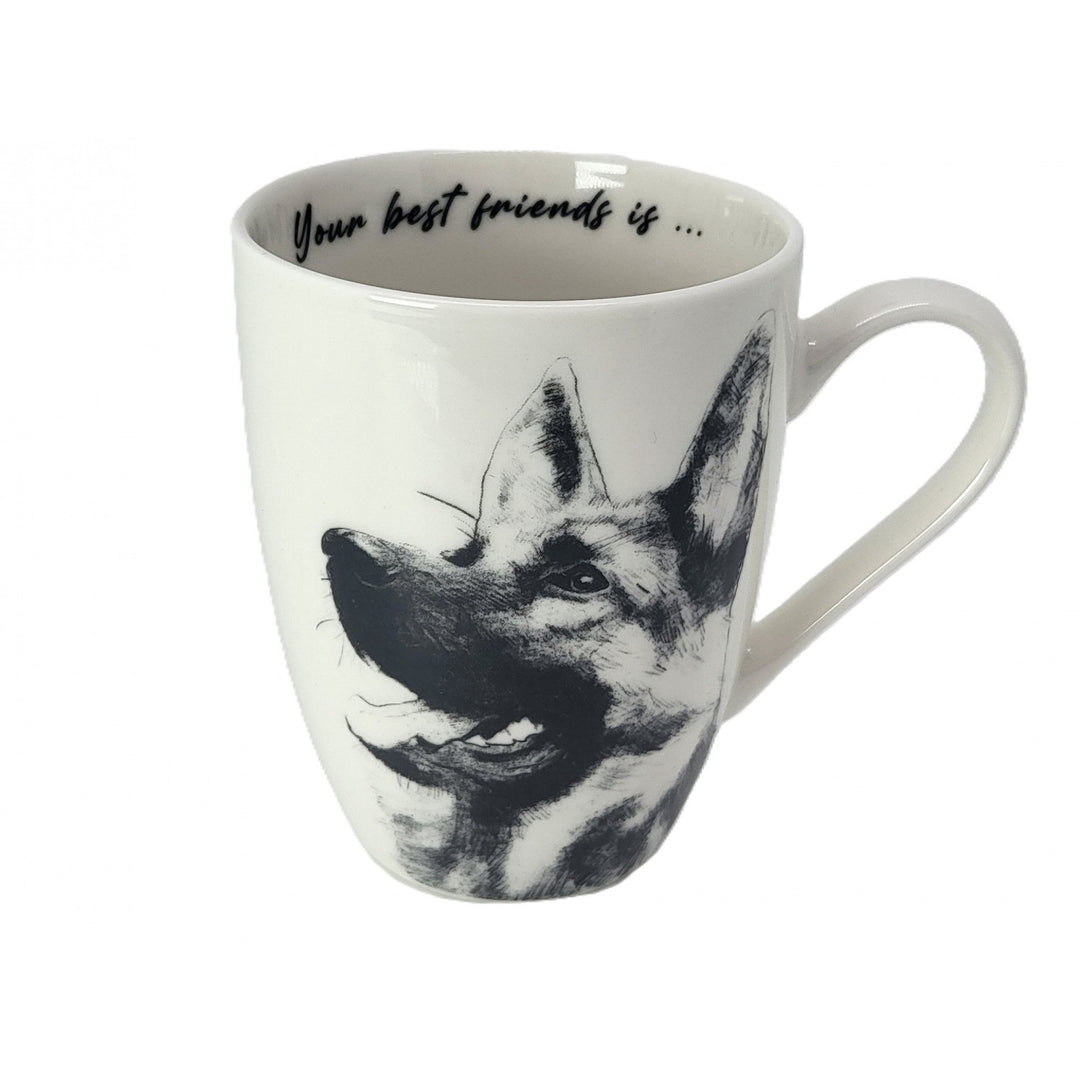 Königin Isabel Porzellanbecher, Deutscher Schäferhund, 350ml, Q1-05232
