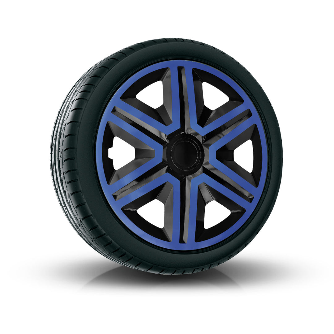 Universal Radkappe 16'' NRM Action Doppelfarbe blau/schwarz 1 Stück