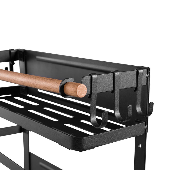 Maclean Magnetablage für Kühlschrank/Waschmaschine, schwarz, 12kg max, MC-910, 4 Stück