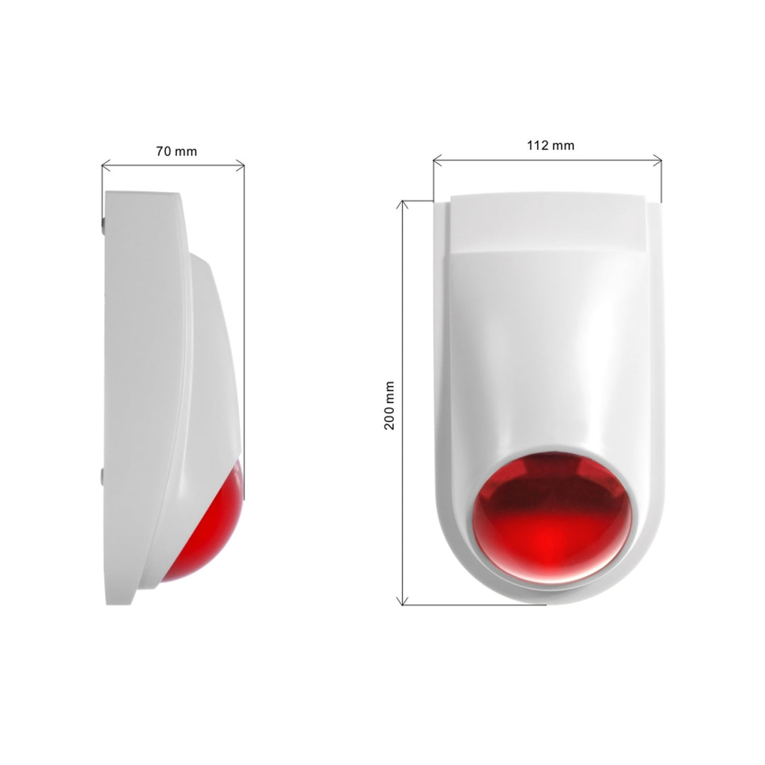 Alarmsirenen-Attrappe mit LED, AL2030 + 3x AA Varta Industrial Batterien
