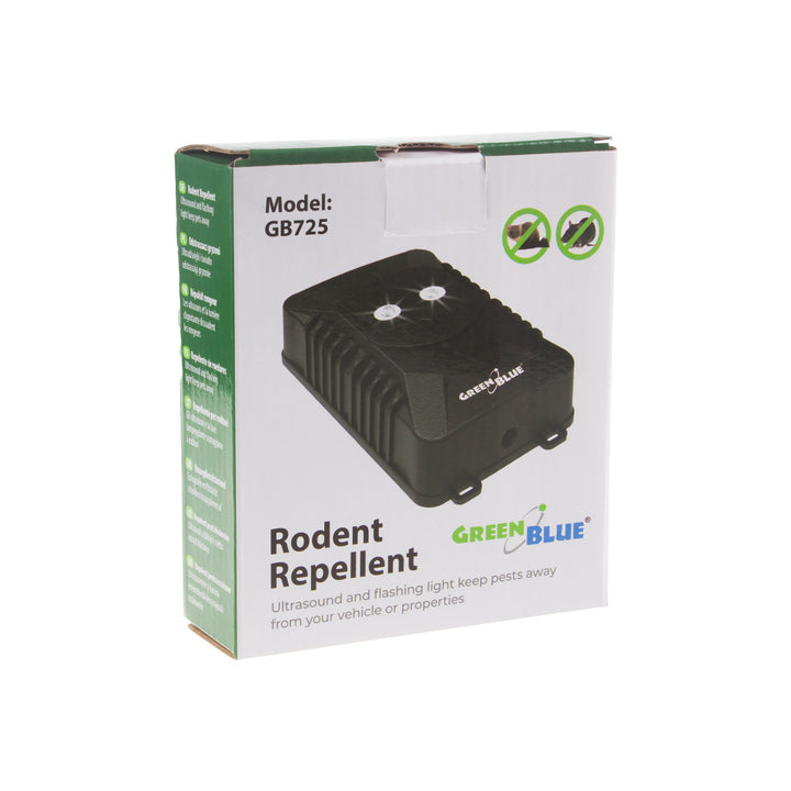 GreenBlue GB725 Nagetier- und Mardervertreiber mit Ultraschall und LED + 4x AA Batterie Varta Industrial