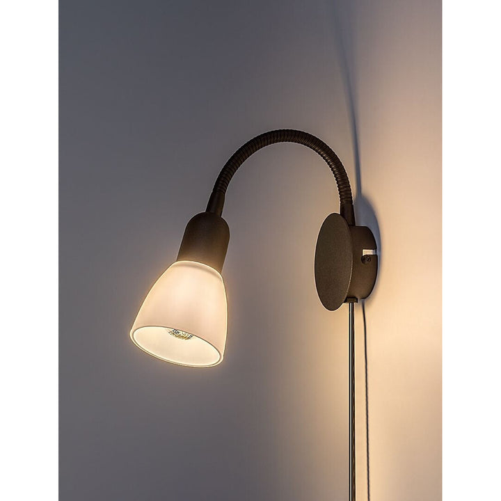 Rabalux Wandleuchte, Spot, E14 Glühbirnengewinde, IP20, schwarz, Soma