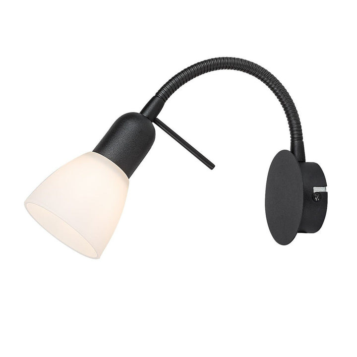 Rabalux Wandleuchte, Spot, E14 Glühbirnengewinde, IP20, schwarz, Soma