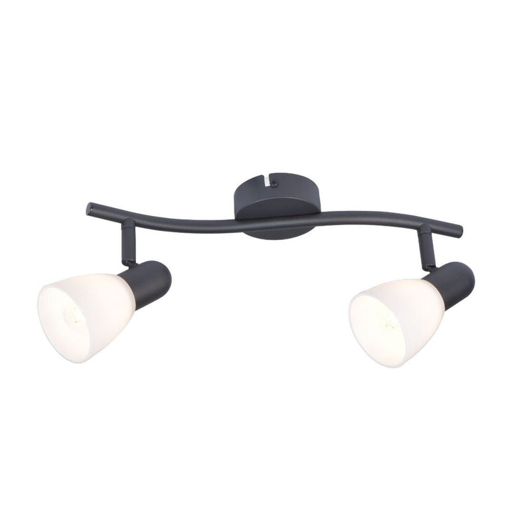 Rabalux Deckenleuchte, Spot, 2x E14 Glühbirnengewinde, IP20, schwarz, Soma