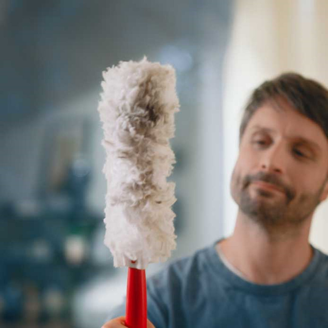 Vileda Flex&Catch Staubbesen-Nachfüllpackungen, 10 Stück, 100% recycelte Faser, 360° Nachfüllpackung