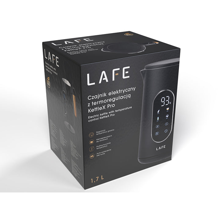 Lafe elektrischer Wasserkocher, Temperaturkontrolle, doppelwandig, Fassungsvermögen 1,7L, max. Leistung 2200W, KettleX Pro